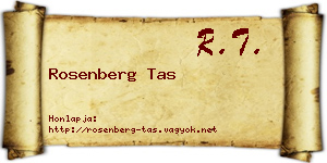 Rosenberg Tas névjegykártya